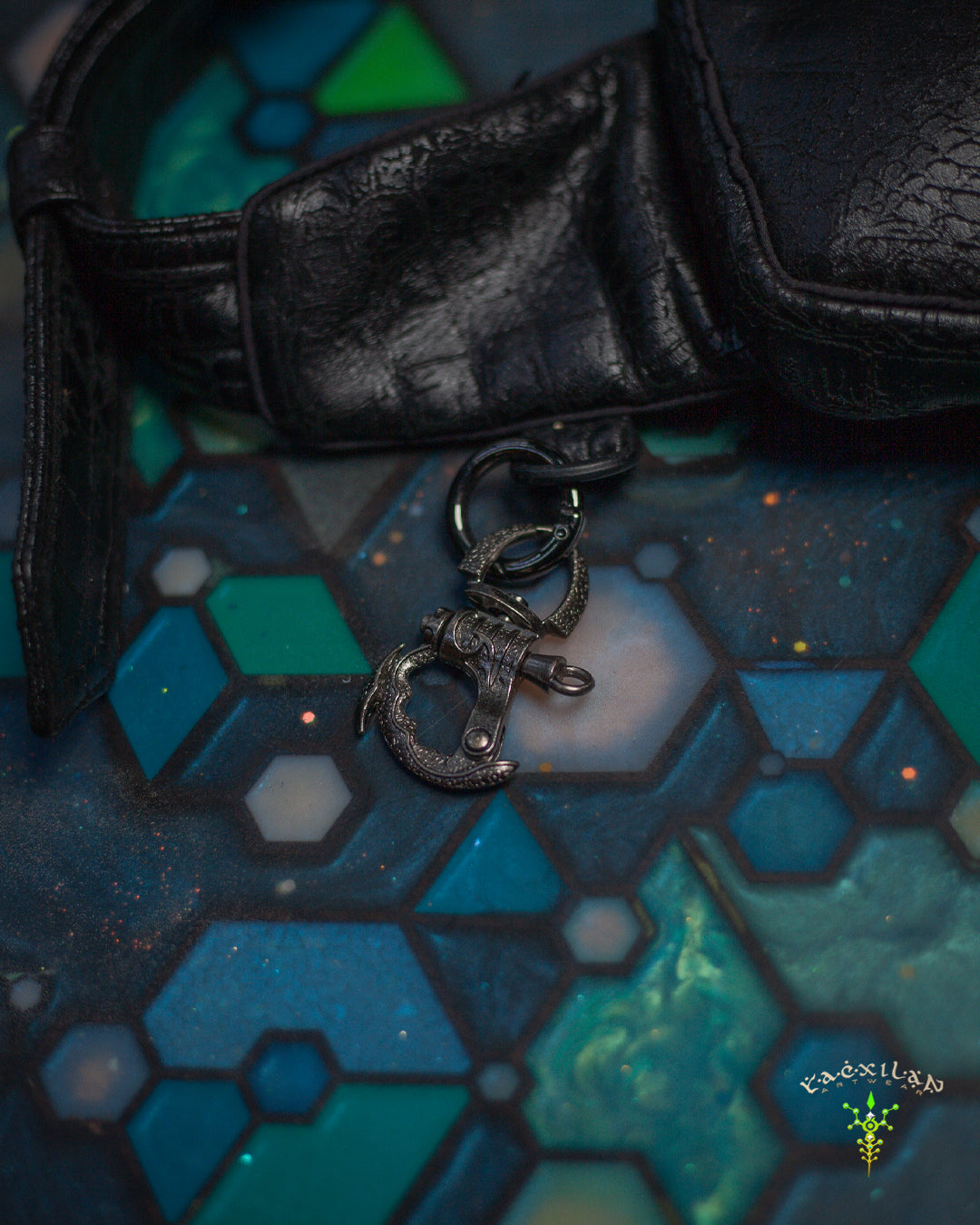 Botta Bag Mini / Fake Leather Hook Buckle - BLAK CROCODILE